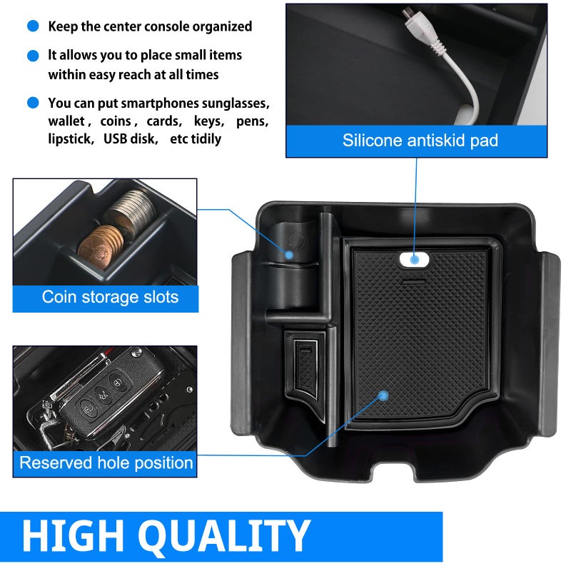 SHAOHAO for 2024 2025 Acura Integra Center Console Organizer Compatible with 2023 2024 2025 Acura Integra Accessories Armrest Insert Storage Box Console Tray Integra 2025 Interior Accessory Organizer - Image 4